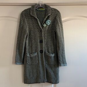 SIGRID OLSEN KNIT SWEATER COAT SIZE MEDIUM